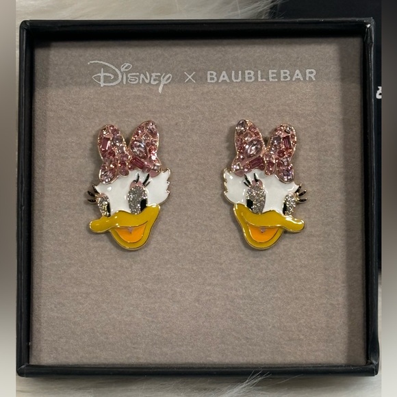 Disney BaubleBar Sparkly Daisy Duck Stud Earrings - Picture 3 of 3